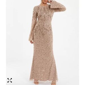 Elegant Long Sleeve Sequin Dress